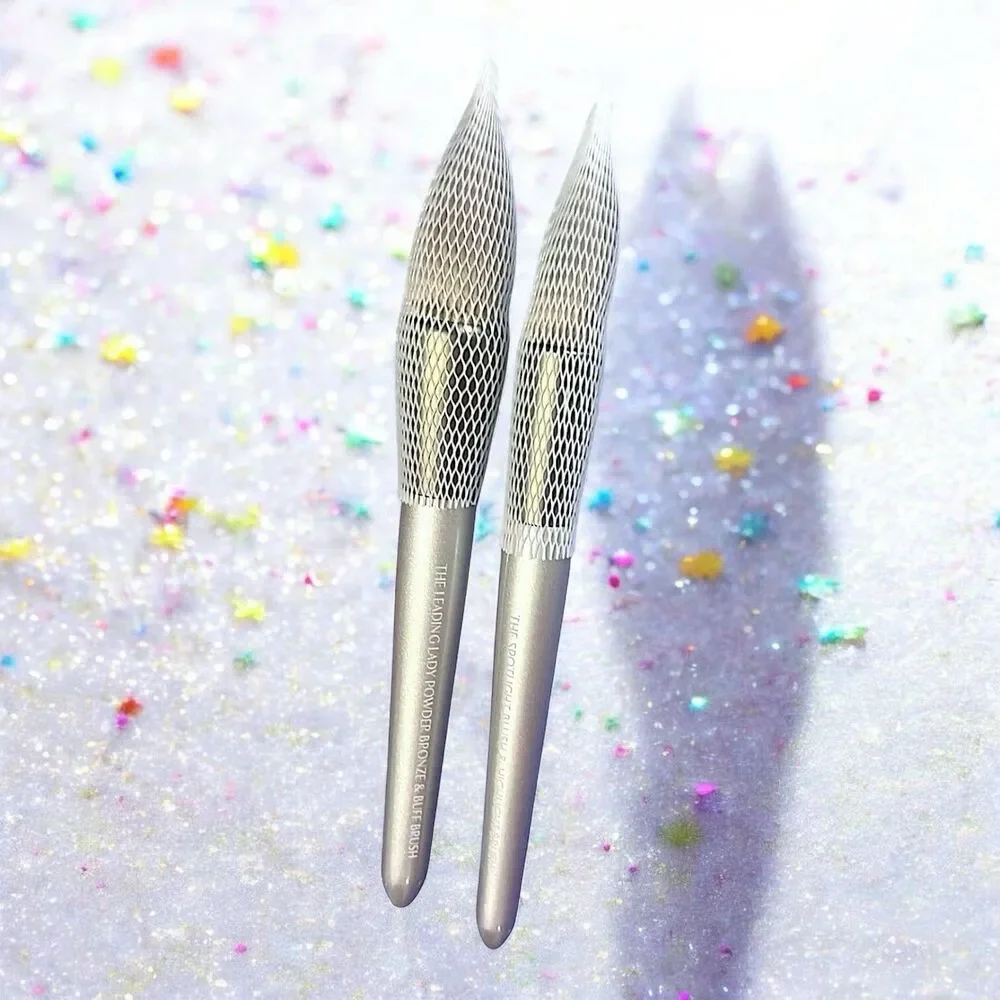 Belle En Argent Bronze & Buff Brush Duo - 2 brush set - MSRP $62 NWOB